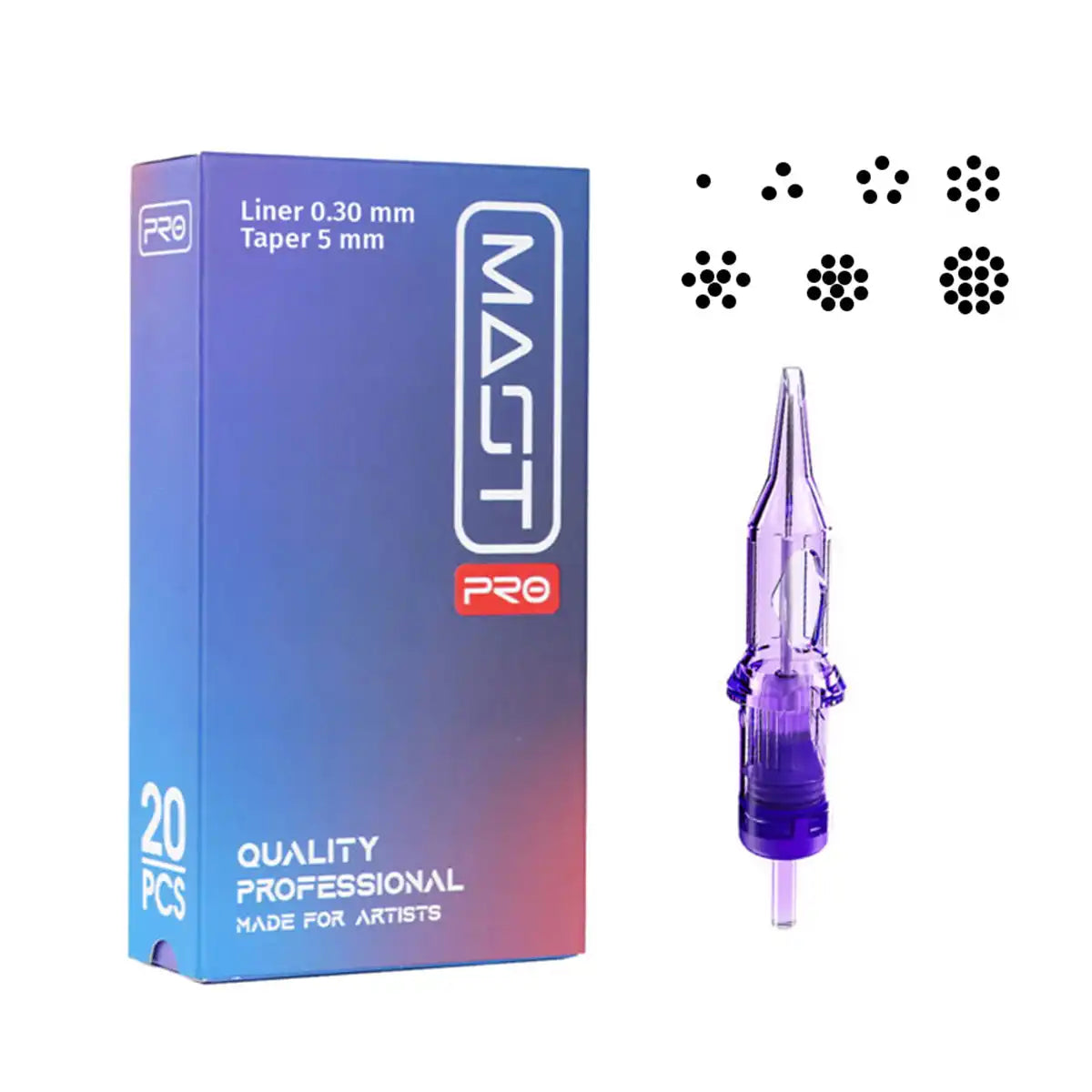 Mast Pro Round Liner Tattoo Cartridge Naalden – doos van 20