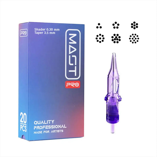 Mast Pro Round Shader Tattoo Cartridge Naalden – doos van 20