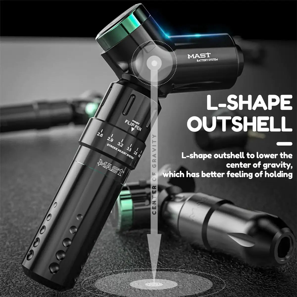 Mast T3 draadloze batterij voor de rotary tattoo pen