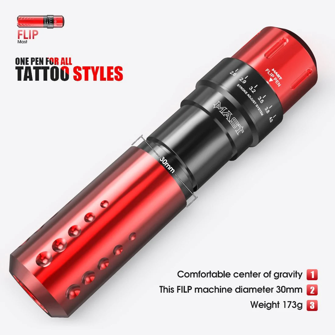 Mast Flip Rotary Tattoo Pen